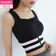 Modal frontal Zipper Running Fitness Beauty Back Sports Sports para mujeres a prueba de shock y anti-sagging getming yoga fijo 826# verde [sugerido 95-110jin [Jin equivale a 0.5 kg]]]