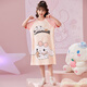 Mädchen Nachthemd Sommer reines Baumwolldünne Cartoon Prinzessin Rock kleines Mädchen Baumwoll Kinderpyjamas Sommer-Heimkleidung T719# L Code 165 (Empfohlenes Gewicht 100-120 Jin [Jin gleich 0,5 kg]))