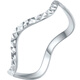 Saturday Fu PT950 platinum ring throbbing female simple wave ring birthday gift B0112595 about 1.18g size 9