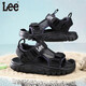 Lee children's shoes summer children's sandals for girls anti-slip soft bottom Velcro breathable beach shoes for boys black 27 recommended foot length 166mm