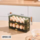 Meikejie egg kitchen refrigerator storage box fresh-keeping and organizing egg carton storage artifact side door egg tray flipping egg rack transparent green deepened egg trough/superimposed design 1 layer can hold 10 eggs/with timer