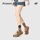 PRIMEET socks for women winter cartoon lace mid-calf socks for girls autumn and winter cotton socks niche design long socks