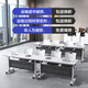 Table Xiaobai folding training table and chair combination mobile conference table with wheels splicing flip board training institution long table desk 1200*600*750