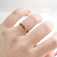 Private jewelry, natural colored gemstone 1.55 carat rainbow sapphire ring, 18K gold fashionable small sugar cube ring, rainbow color (18K yellow), ring number can be customized