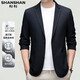 SHANSHAN Shanshan high-end suit men's spring and autumn new style middle-aged business casual men's single-clothes suit jacket, navy blue, upgraded fabric, no ironing, anti-wrinkle, crisp L (175/92A)