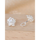 Laoli 2024 new s999 sterling silver earrings, feminine and high-end earrings, screw-buckle earrings, sweet silver earrings, curved hook style