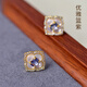 Xidian Tanzanite Earrings Women's s925 Silver National Trend Earrings East China Sea Crystal Autumn and Winter New Chinese Style Earrings Metaphysical Earrings 01#s925 Silver Tanzanite Earrings