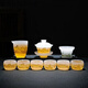 Jingdezhen high-end Qianli Jiangshan light luxury white jade glazed tea set Chinese-style household jade porcelain high-end simple glass tea cup Qianli Jiangshan master cup-white jade