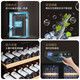 Vinocave double-door wine cabinet, constant temperature wine cabinet, moisturizing, large-capacity, double-door, embedded, dual-temperature, dual-control, multi-functional ice bar for home living room, ultra-thin model, customizable, fully equipped with red wine, dual temperature and dual control, 269 bottles