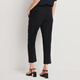 Pipi Dog Spring and Summer Nuevo pantalón casual de seda Camina de mujer Mulberry Silk Pin recto Pantalones delgados delgada 701 Negro M 160/64A