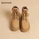 达芙妮（DAPHNE）官方 大黄马丁靴女2024新款秋冬厚底马丁靴经典百搭大黄靴子女 骆驼棕【百搭爆款】 37