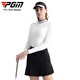 
PGM golf clothing women's skirt pleated short skirt invisible zipper free waist bag showing long legs YF698-white [top] L