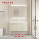 
Haisongda stainless steel bathroom cabinet combination washing cabinet ceramic integrated washing basin with washing board washing pool deepening sink washing cabinet 12048cm+ beauty mirror cabinet