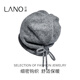 Lannuo Korean style drawstring cold hat for women 2024 autumn and winter new fashion large head circumference showing face small Baotou knitted hat Gray M (56-58cm)