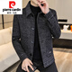 Pierre Cardin 2025 new woolen jacket men's autumn and winter Korean style trendy light mature style men's winter woolen jacket 2911 black gray thick style M