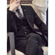 SAINT ANGELO suit men's high-end Korean style slim business work clothes groomsman casual suit groom wedding dress black suit + trousers with tie 2XL 54145Jin Jin equals 0.5 kg wear