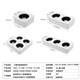 Renjuyi Lámpara de joya ultra delgada personalizada Sala de estar de cuatro cabezas de cuatro cabezas Anti-Glare Principal Lámpara cuadrada de la glándula de la glándula del frijol de doble cabeza blanca y negra 12w9898 Baja 4000K Light Laifude Fuelle de alimentación
