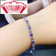 Yongsi quality tanzanite bracelet s925 silver empty support fashionable temperament classic can be set with sapphire oval white gold bracelet empty support 3*4mm