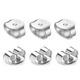 Minamiuri 925 Tremella Ear Blocking Caps, Earrings, Back Holders, Anti-falling Fixing Buckle, Silicone Anti-slip Plugs, Ear Accessories, 5 Pairs (925 Silver 3 Pairs + Transparent Style 2 Pairs)