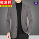 Hengyuanxiang wool wool suit jacket for men 2025 new middle-aged men's casual casual daddy casual suit versatile new product gray brown 170/M