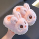 Children's cotton slippers for women in autumn and winter indoor non-slip home warm boys and girls cute heel plush baby cotton shoes pink (heel included) 24-25 size (inner length 15CM suitable for feet 14CM