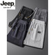 JEEP SPIRIT high-end sweatpants men's autumn and winter velvet thickened sports trousers middle-aged dad loose large size straight casual pants dark gray ((spring and autumn) M (weight 110-126)