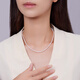 Pearl Queen S925 silver freshwater baby pearl necklace 3-4mm millet bead clavicle chain birthday gift for women