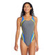 Speedo speedo one-piece swimsuit Creora Highclo Quantum splicing high cut Heather Jet Black 6