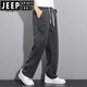 JEEP SPIRIT天丝牛仔裤男夏季薄款潮牌直筒宽松男士冰丝阔腿休闲长裤 1048蓝色 XL【126-140斤】
