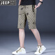 Jeep (Jeep) Internationale Marke Summer Casual Shorts Männer Eis Seidenmänner mittelschlägen fünf Punkten Hose Casual Hosen 2025 neue geschnittene Hosen JS-1585 Black (einteilige) 29: [Empfohlen 110-119jin [Jin gleich 0,5 kg]]