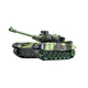 Lintai (linted) remote control tank can launch simulation against Tiger armored vehicle crawler model children's boy toy gift [99A blue] 9-pass can launch water bullet + smoke 1 set of batteries