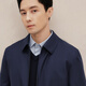 
EMZ Ordos [100% cashmere] cashmere jacket men with cashmere liner jacket early spring commuter jacket Navy blue L 175/96A