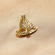 Quamer One-Curprise Brooch's Men's High-end Suquet Pin Pin Business Collar Retro Golden One