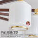 An Dengbao Living Room Chandelier New Chinese Style Dining Bedroom Study Room New 2025 Zinc Alloy Lighting Set 5009 6 Heads + Three Colors Light