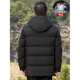 Middle-aged and elderly men's down jackets, men's dad jackets, men's winter clothes, new thickened warm jackets, black 2XL 185 recommended 140-155 Jin Jin equals 0.5 kg
