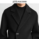 PEACEBIRD Men's Shopping Mall Same Style Coat Winter New Double-sided Wool Coat B1AAE4210 Black 1 XL