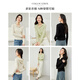 Vanchiman light oat color casual and fashionable hooded T-shirt for women in spring 2025 new versatile slim knitted top M6221 light bean green L