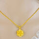 Other genuine gold stores have the same style 18K gold rose flower necklace, temperament pendant, heart-shaped fashionable mother's birthday gift, gold-plated s, blooming wealth and big flowers 2.58g