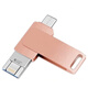 Grande capacité 1 To téléphone portable clé USB 1t ordinateur double usage type-c3.0 haute vitesse 512g clé USB personnalisation métal haute vitesse rose or rose 512G