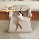 Quanyou Home Small apartment folding sofa bed cream style furniture cat scratch fabric dual-purpose bedroom elephant ear sofa