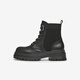 Tata Dicke einzige britische Martin -Stiefel Frauenstiefel Casual Leder Kurzstiefel Herbst und Winter Neu 7D247DD4 Black 35