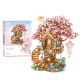 Loz Lizhi Bloques de construcción de juguetes para niños Modelo Modelo de la casa Tree Air Puzzle Regalos de bricolaje para niños y novios Año Nuevo 1381 CHERRY TRUE House