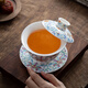 Simitang Ceramic Sancai Covered Bowl Antique Doucai Bubble Tea Bowl Kung Fu Tea Set Hover Covered Bowl