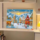 
galison winter lights Christmas DIY digital oil painting handmade coloring gift ins Feng Gaowei decorative painting hanging painting qx15841 60*80cm thick solid wood inner frame + exquisite outer frame (