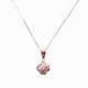 Mrs. Miling Jewelry 585 purple gold delicate hollow four-leaf clover pendant fashion simple temperament 14K rose gold necklace single pendant