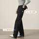 Handu Yishe Thickened Jeans Women's 2025 Winter New Versatile High Waist Cotton Straight Pants Women's Black Pants Black XL