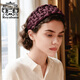 Royal sasa royal salsa burgundy braided headband with wide brim to cover white hair and show face small headband hairpin to wash face and collect broken hair accessories for women