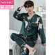 Modal Men's Pyjamas Spring and Automn Ice Silk Long Manches 2024 Nouvelle mobilier de maison chinoise MDF6624 # xl