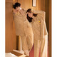 Gongdie Heat Storage Type Disney Puff Bear Autumn and Winter Couple Pajamas for Women Warm Velvet Cartoon Home Clothes for Men