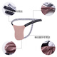 Wen Shi Ouqi Keduo thong men's thong underwear sexy double male u bulge free hip lifting sexy underwear 01# black M